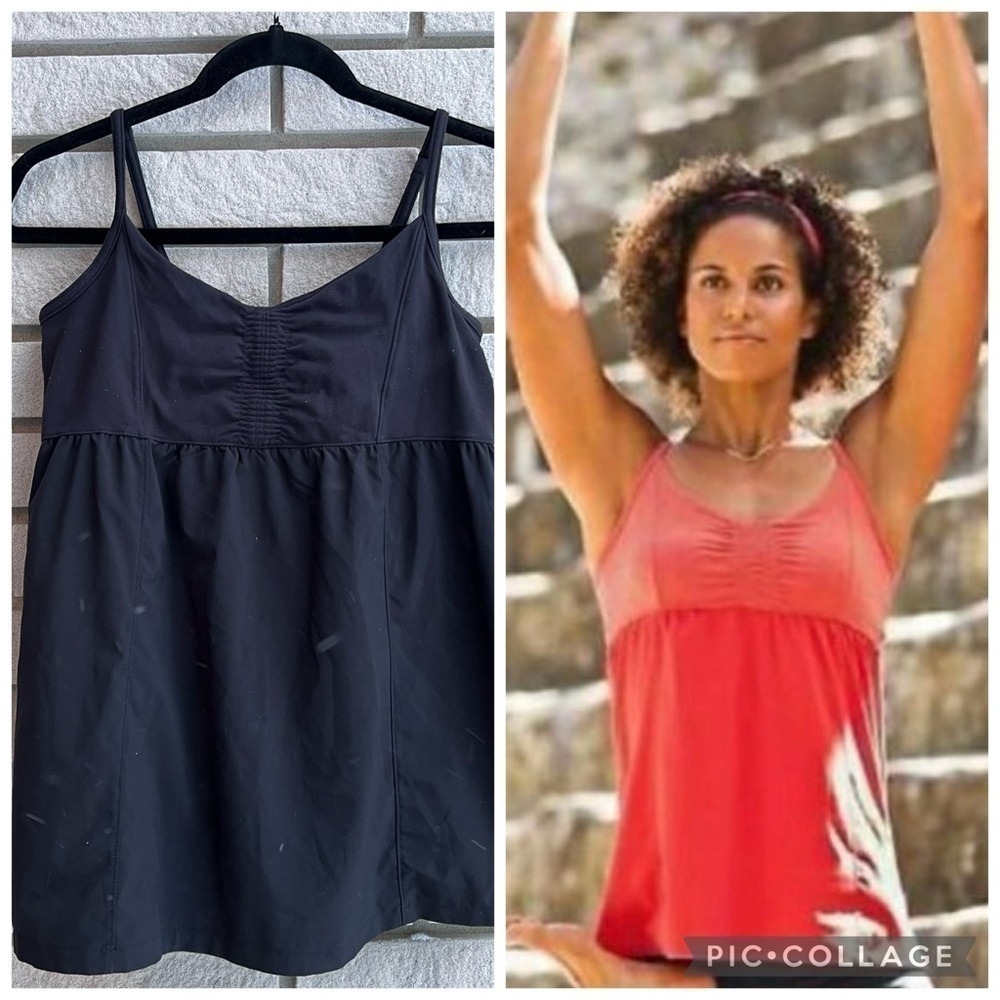 Athleta Bestie Tank Top - Built-in Shelf Bra - Black - Sz S